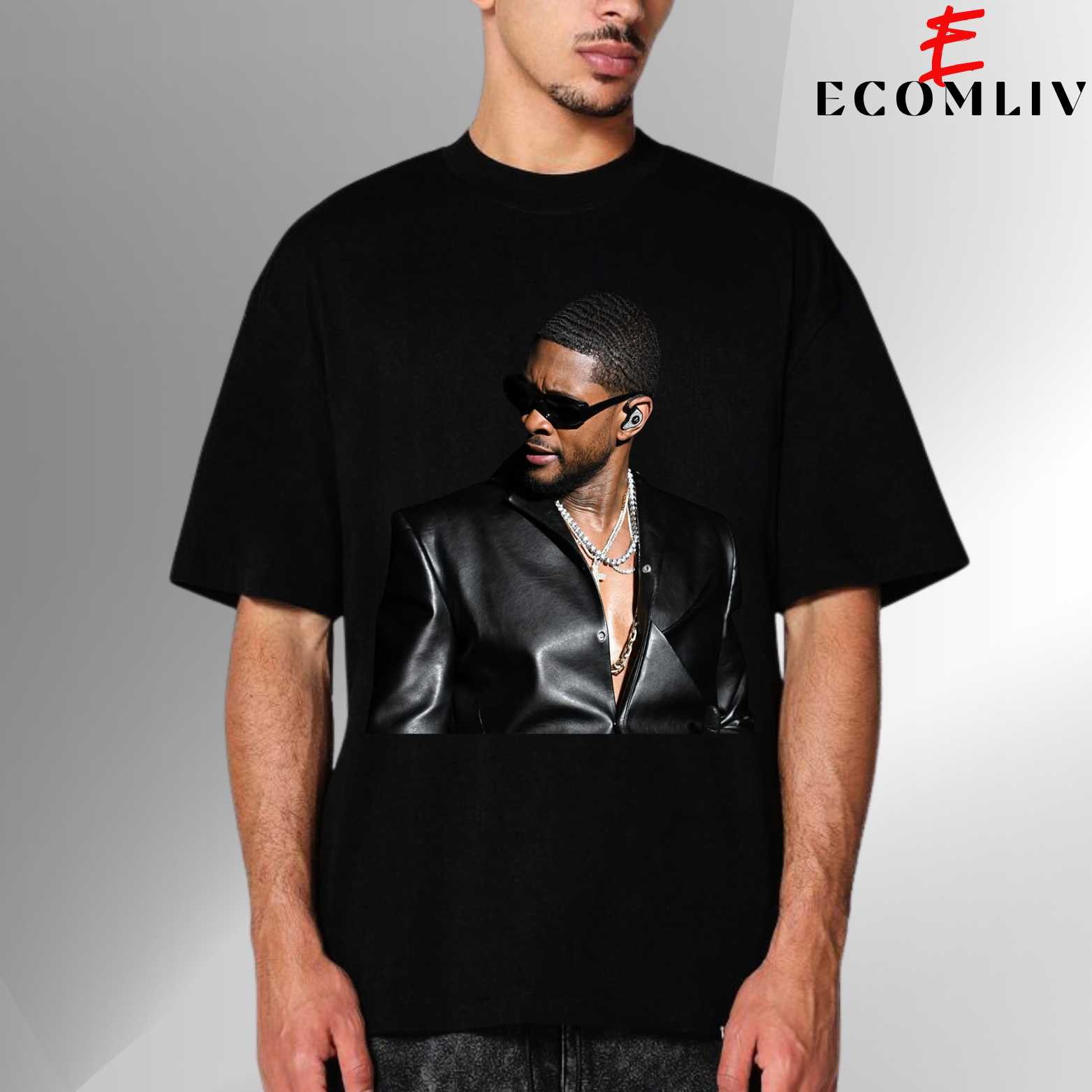 Usher Face Graphic T-Shirt, Unisex Tee, Streetwear Shirt